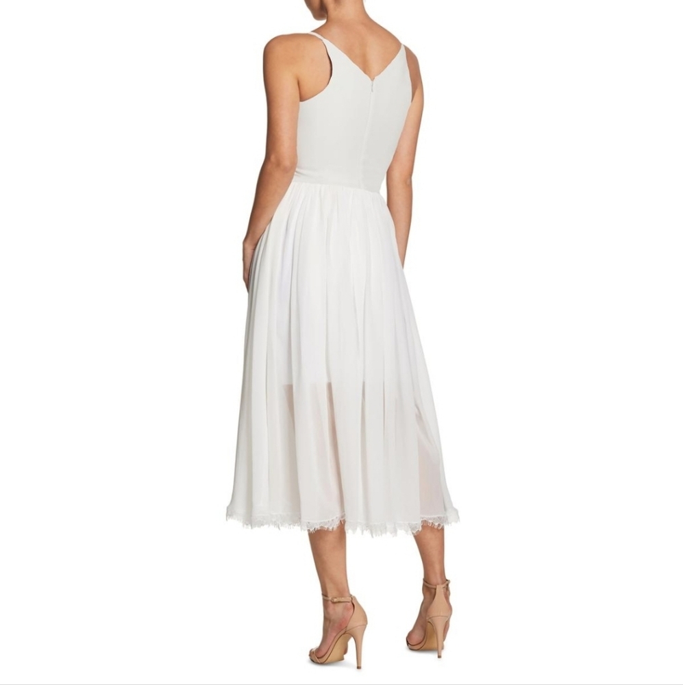 Dress the Population Alicia Lace Hem Midi Dress XXL - Picture 2 of 5